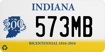 IN license plate 573MB