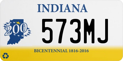 IN license plate 573MJ
