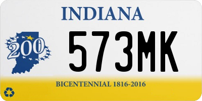 IN license plate 573MK