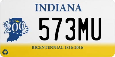 IN license plate 573MU