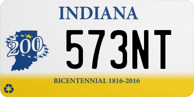 IN license plate 573NT