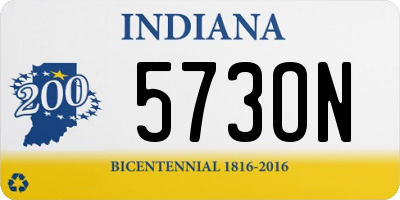 IN license plate 573ON