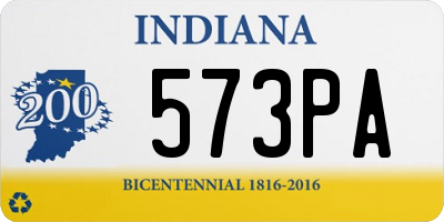 IN license plate 573PA