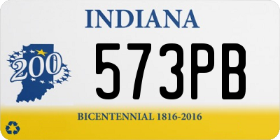 IN license plate 573PB