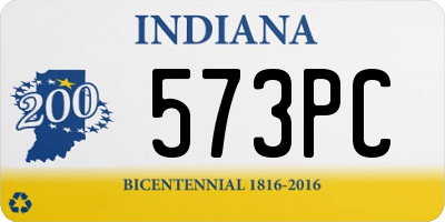 IN license plate 573PC