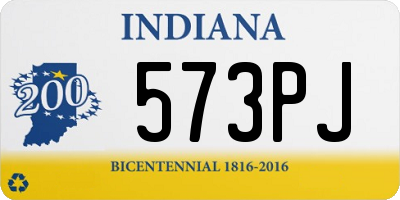 IN license plate 573PJ