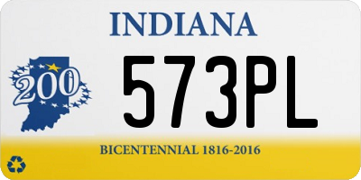 IN license plate 573PL