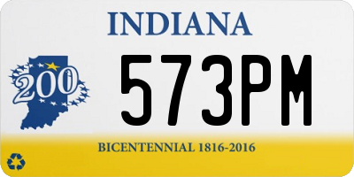 IN license plate 573PM