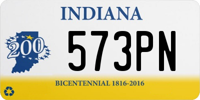 IN license plate 573PN