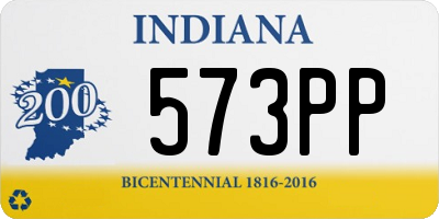 IN license plate 573PP