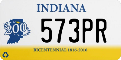 IN license plate 573PR