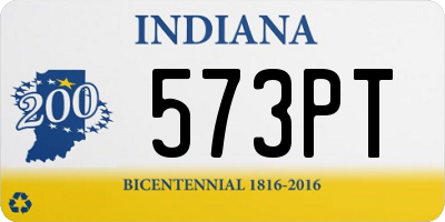 IN license plate 573PT