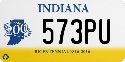 IN license plate 573PU