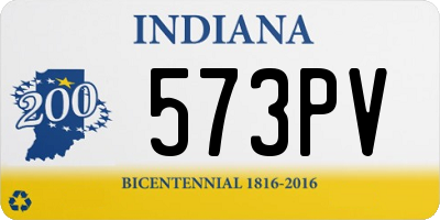 IN license plate 573PV