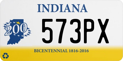 IN license plate 573PX