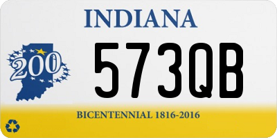 IN license plate 573QB