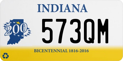 IN license plate 573QM