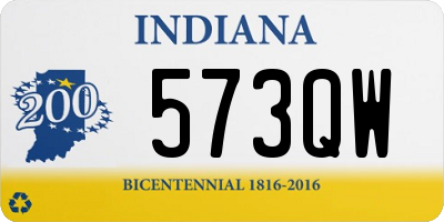 IN license plate 573QW