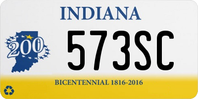 IN license plate 573SC