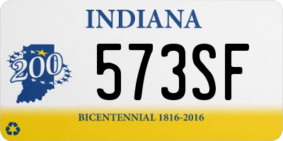 IN license plate 573SF