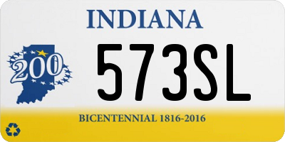 IN license plate 573SL