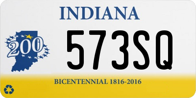 IN license plate 573SQ