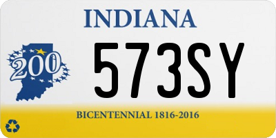 IN license plate 573SY