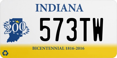 IN license plate 573TW