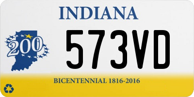 IN license plate 573VD