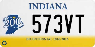 IN license plate 573VT