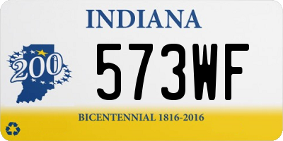 IN license plate 573WF