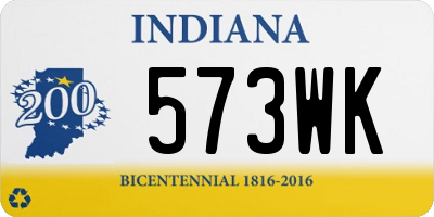 IN license plate 573WK