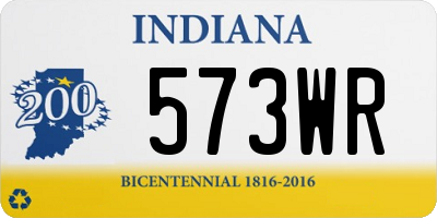 IN license plate 573WR