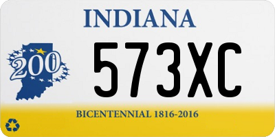 IN license plate 573XC