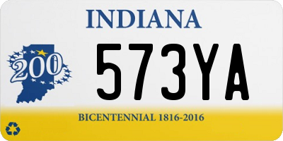 IN license plate 573YA