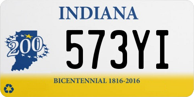 IN license plate 573YI