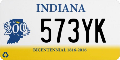 IN license plate 573YK