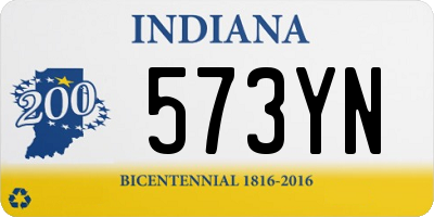 IN license plate 573YN