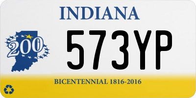 IN license plate 573YP