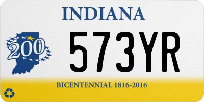 IN license plate 573YR