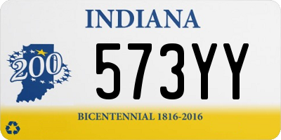 IN license plate 573YY