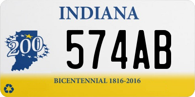 IN license plate 574AB