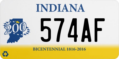 IN license plate 574AF