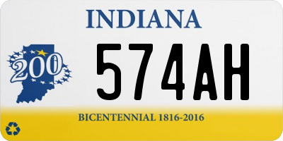 IN license plate 574AH