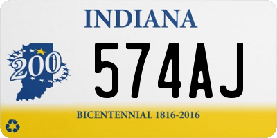 IN license plate 574AJ