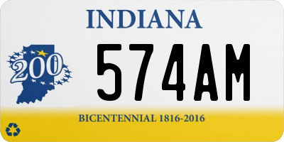 IN license plate 574AM