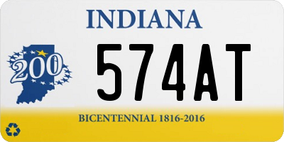 IN license plate 574AT