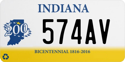 IN license plate 574AV