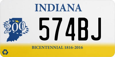 IN license plate 574BJ