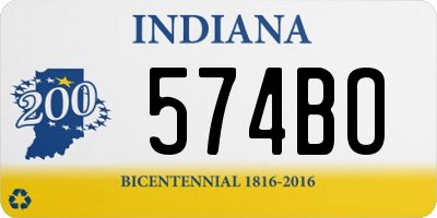 IN license plate 574BO